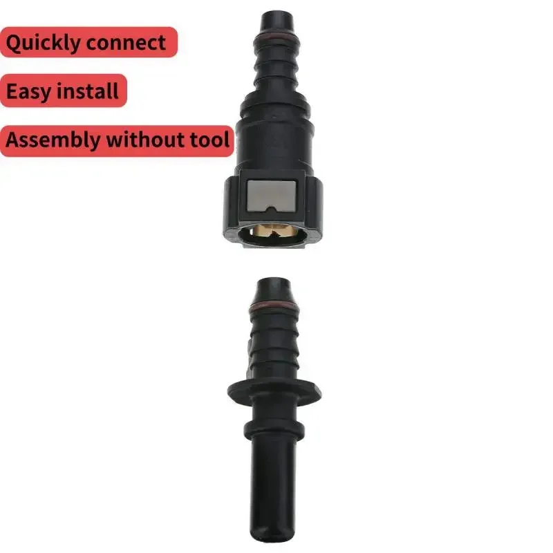 자동 연료 라인 호스 커플러, ID6 7.89 9.89 ID10 11.80 나일론 고무 오일 커플러, 자동차 연료 퀵릴리즈 커넥터 라인 호스 부품