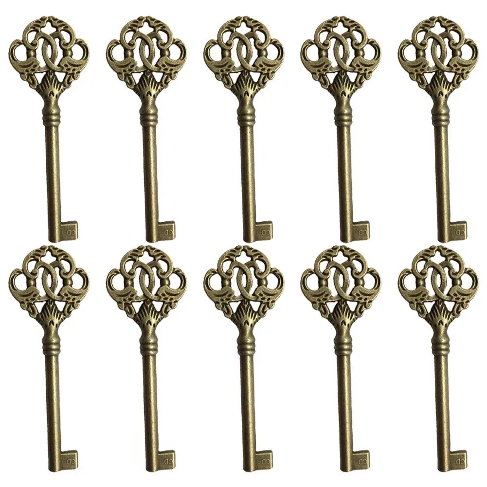 For Furniture Cabinet Vintage Key Key 10pcs Furniture Cabinet Antique Hole Head Key Open Skeleton Vintage Style