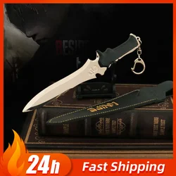 18CM Resident Evil Leon Scott Kennedy Weapon Combat Tactical Knife Game Periphery Full Metal Model Collectible Ornaments Boy Toy