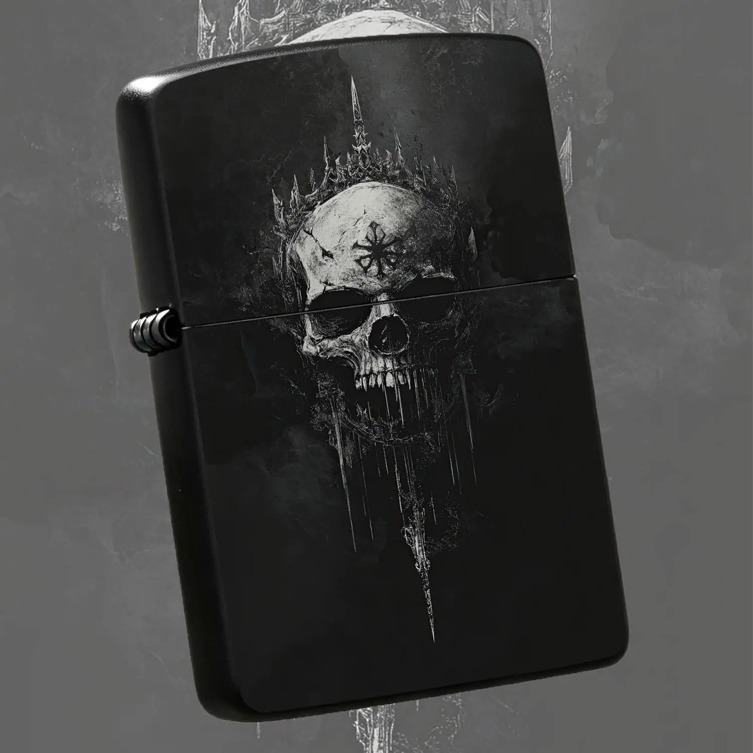 Dark Skeleton King Themed Portable Igniter, Edgy Art Style Decorative Piece, Multi-Scenario Practical Carry Item, Ideal Gift For Those Who Love Unique Aesthetics, Vintage Textured High-Atmosphere Creative Accessory For Daily Outdoor Use A H