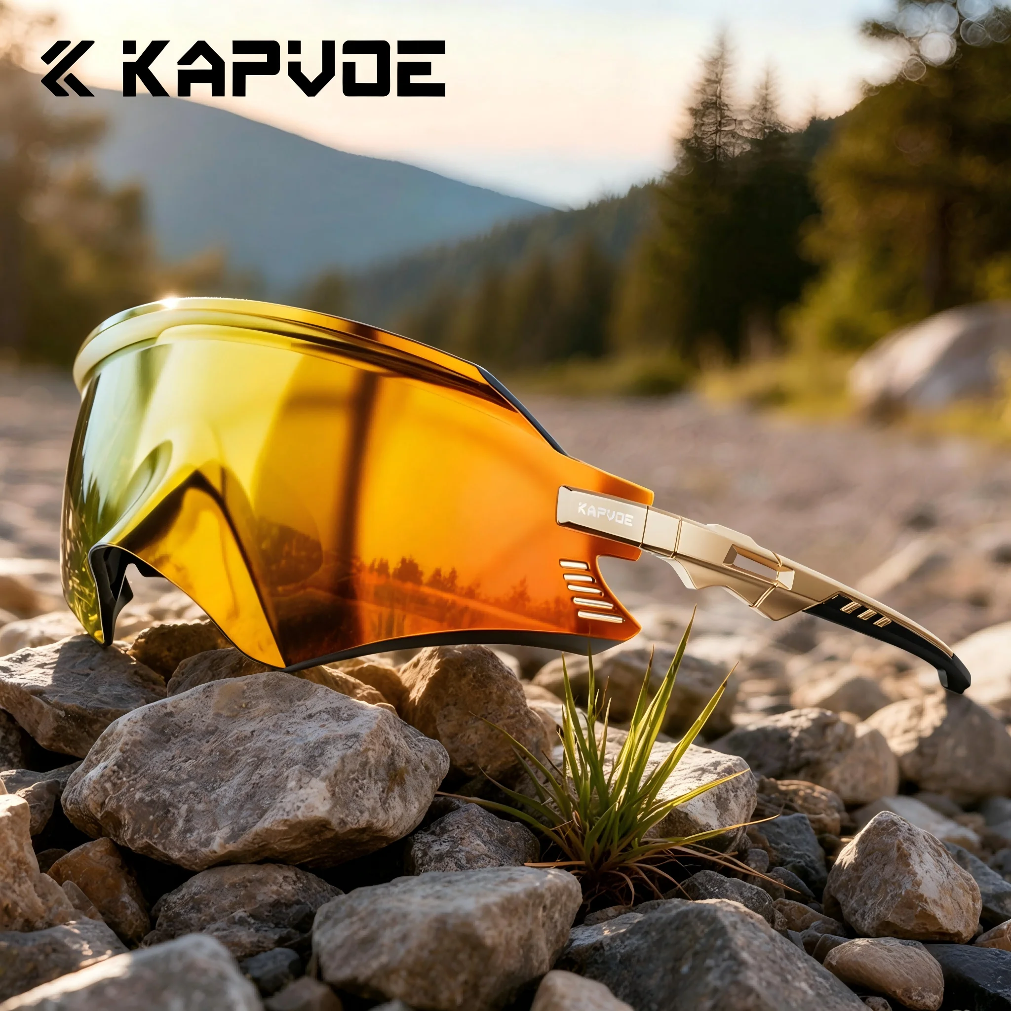 

KAPVOE Eagle Beak Integrated Cycling Glasses Cycling Sunglasses MTB Road Bike Outdoor Sports Bicycle Men Women Racing Eyewear
