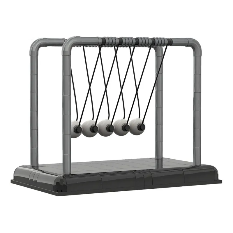 

MOC Physics Science Pendulum Newton Cradle Building Blocks Pressable Decompression Fidget Toy Educational Children Toys Gift