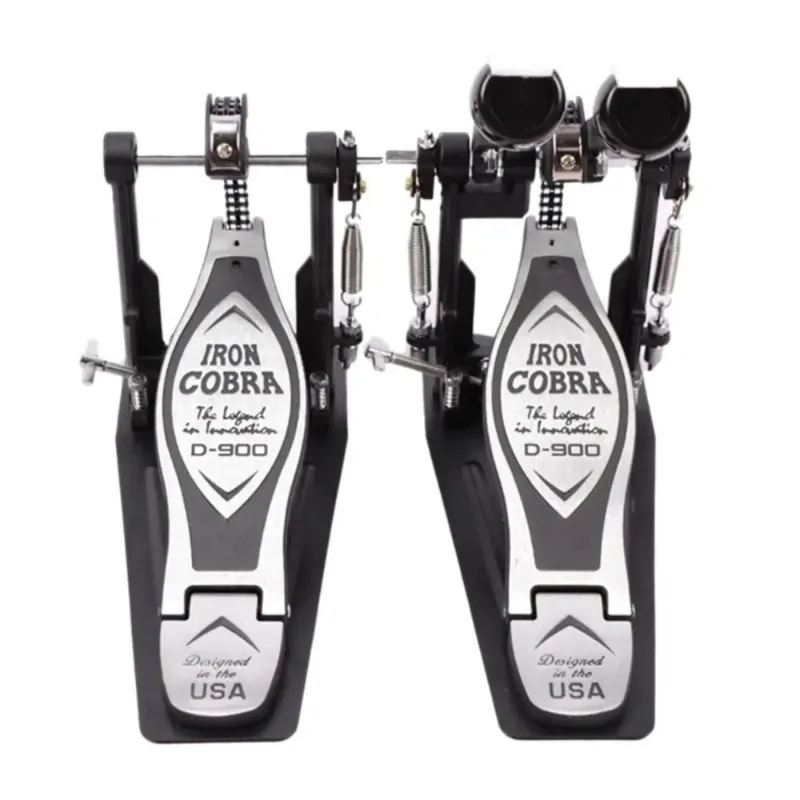 Aluminium Alloy Double Drum Pedal Professional Guide Percussion Drum Pedal Chain Rhythm Practice Repique Music Accessories