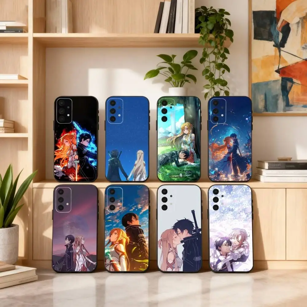 

K-Kirisuna K-Kirito A-Asuna Phone Case For Samsung S25,24,23,22,30,21,10,9,Ultra,Plus,Lite,FE,4,5 G Soft Black Case