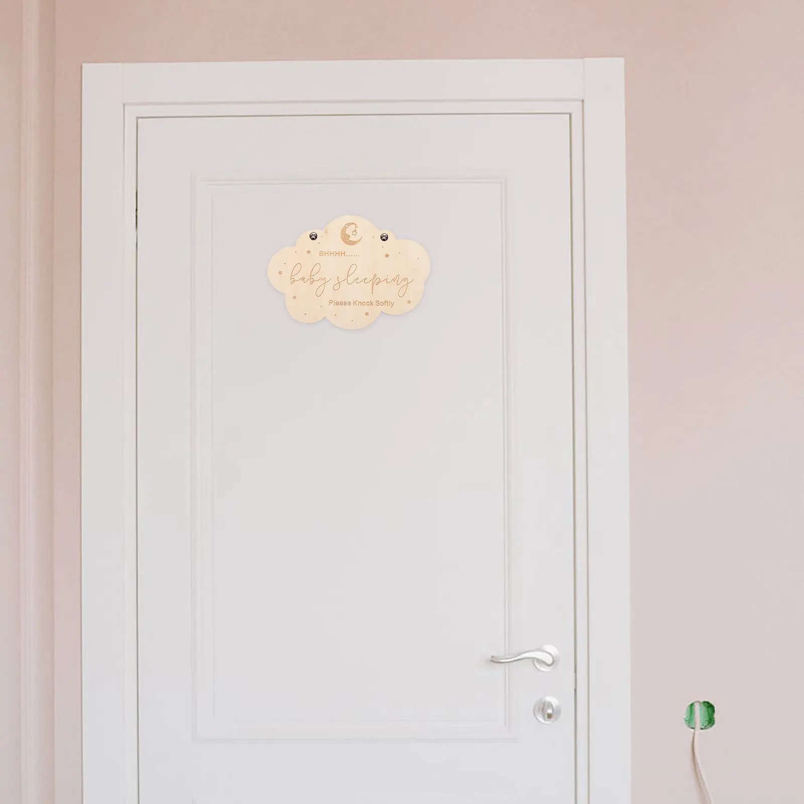 

Sleeping Sign Wooden Plaque Front Door Nursery Supply Wall Hanging Decor Sleeping Sign Nursery Supply