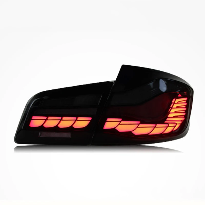 Car LED Taillight Assembly For BMW 5 Series F10 F18 525 530 2011-2017 Red/Smoked Dragon Scale Style Turn Light Brake Tail Lamp