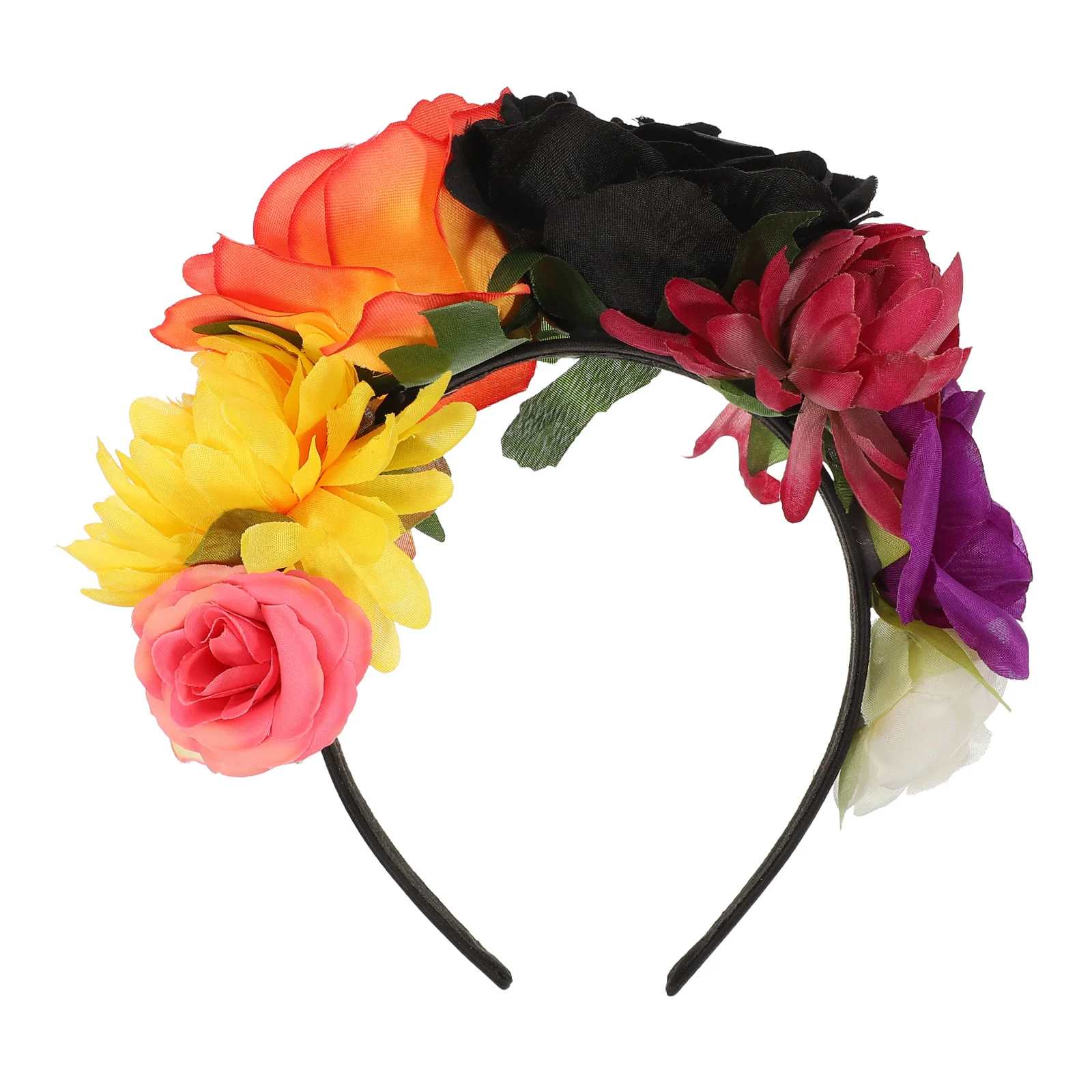 

Halloween Rose Headband Unique Floral Hair Clasp for Party Cosplay Masquerade Wedding Festival Accessory Rose Headband