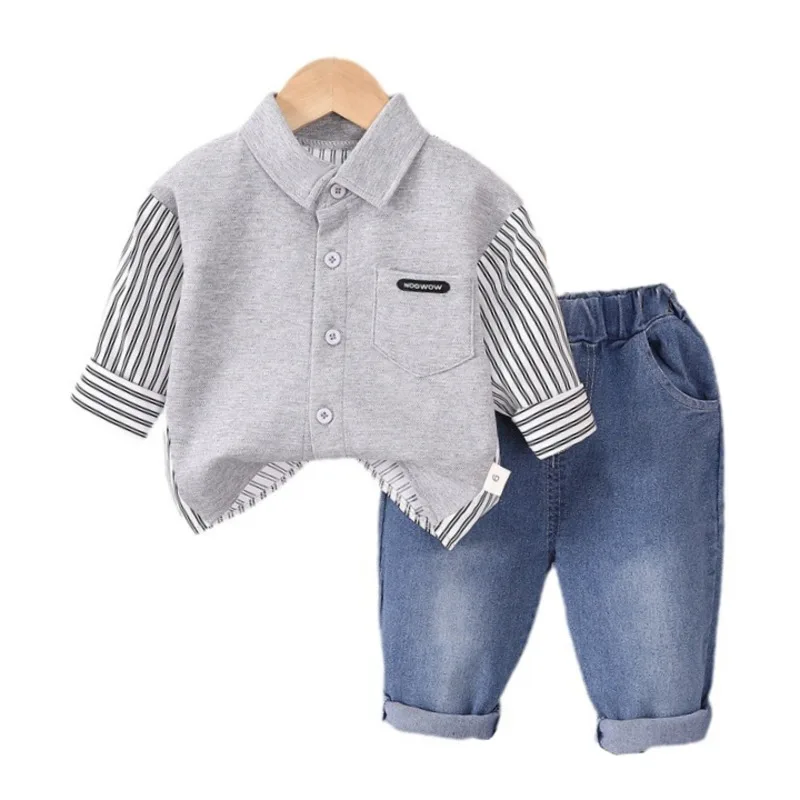 

New Spring Autumn Fashion Baby Clothes Suit Children Boys Shirt Pants 2Pcs/Sets Toddler Casual Sports Costume Kids Sportswear