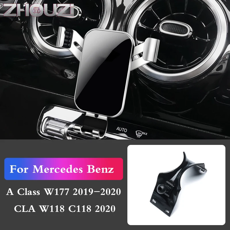 Car Mobile Phone Holder For Mercedes Benz W177 A Class A180/200/220 W118 CLA CLA200/260 Special Mount Gravity Navigation Bracket