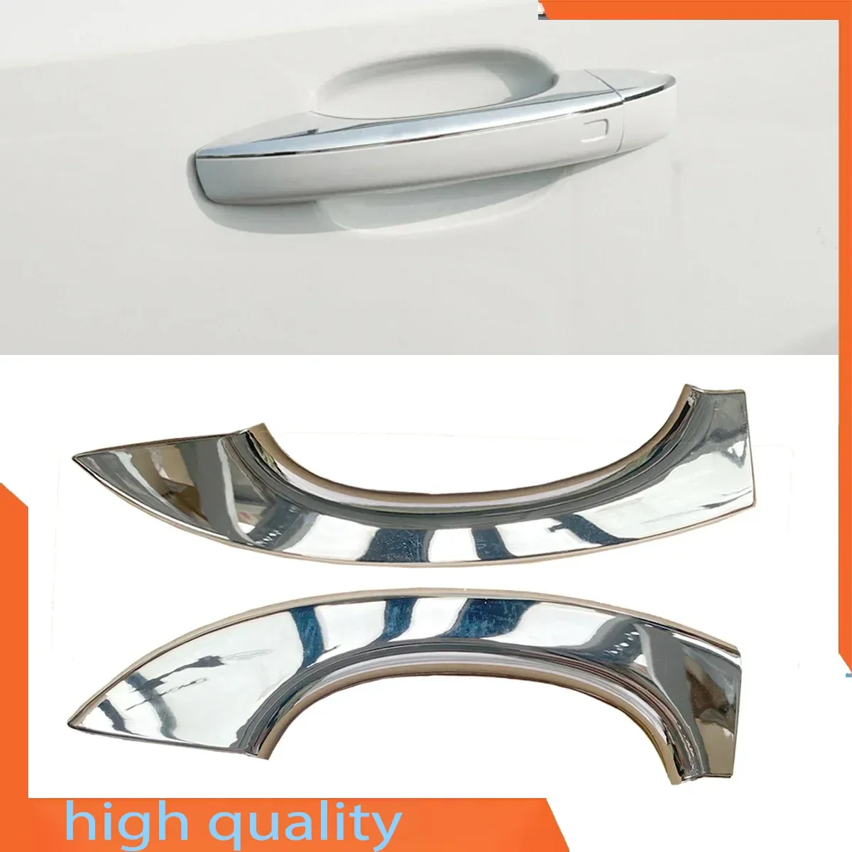 For Audi Q5 8R Quattro 2012-2017 8R0837239 8R0837240 1 2PCS LHD Chrome Trim Front Rear Left Right Door Handle Cover