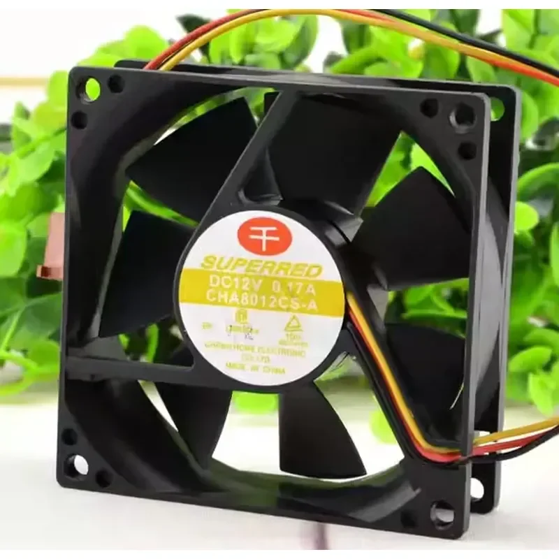 for Qianhong CHA8012CS-A DC12V 0.17A 80mm 8CM CPU Chassis Cooling Fan Speed Measurement Power Supply Case Cooler