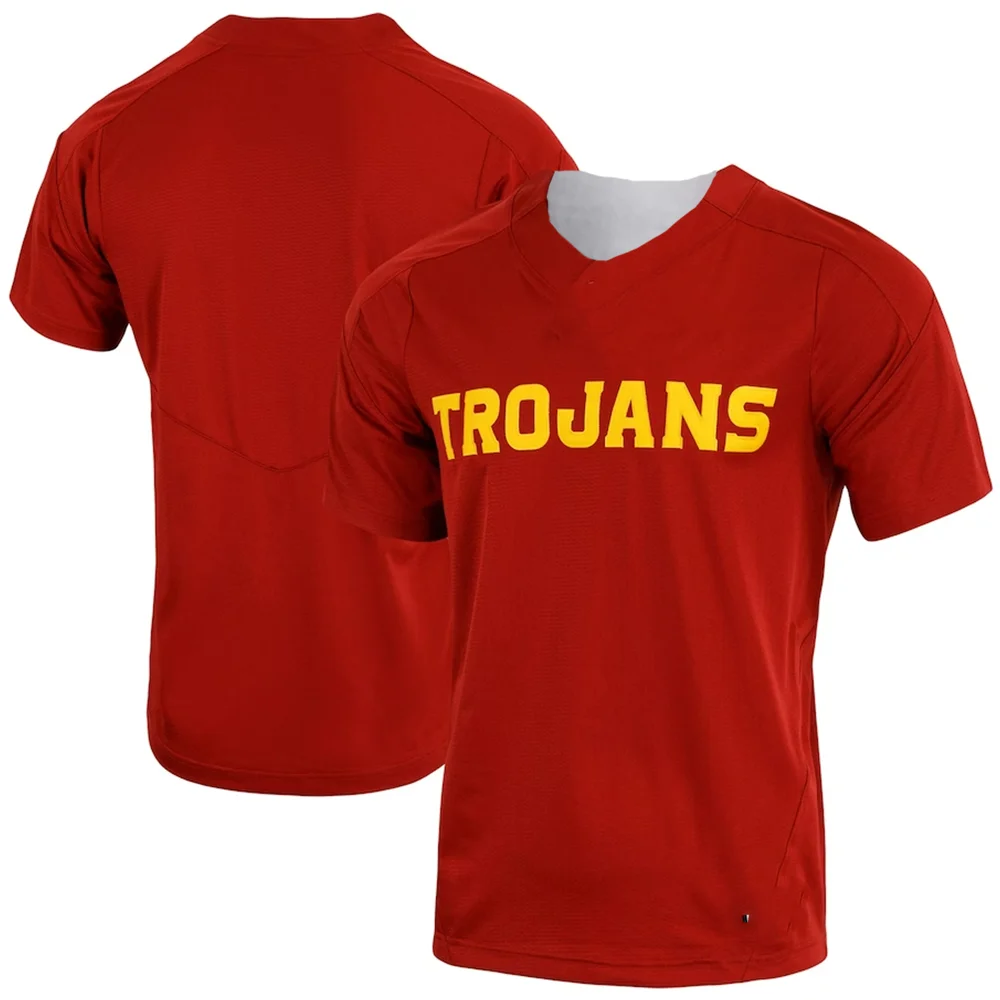 

“TROJANS Classic V 2025! Fire Red Base + Retro Yellow Script—Lightweight for All’s Effortless Summer Swag!”