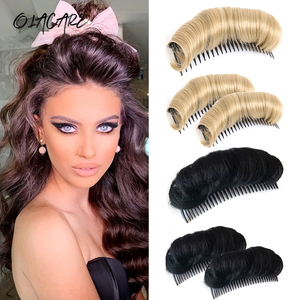 OLACARE Synthetic Wig Hair Invisible Bangs Pad High Straight Hair Up False Hair Accessories Natural Hair Extension For Women Wig