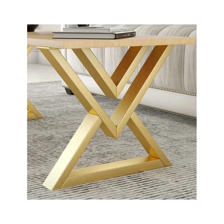 

Table Legs 16 inch Gold, Metal Desk Legs Diamond Shape Black Industrial Modern Bench Chair Base Furniture Legs Set of 2 16H 18W,