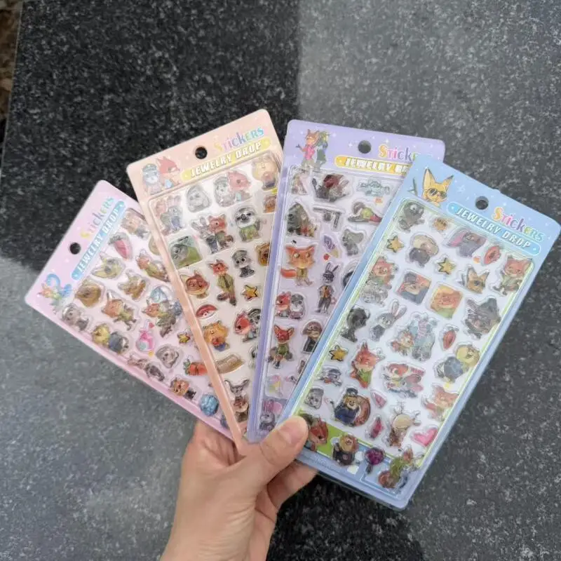 

Креативные 3D-наклейки Kawaii Disney Zootopia Ник Уайлд с рельефным изображением, декоративные стикеры для скрапбукинга, подарок для студентов