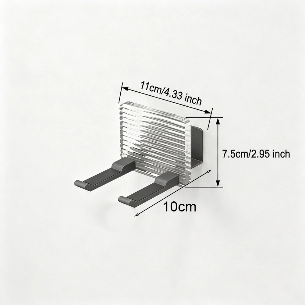 Anti-Slip Hair Dryer Holder with Integrated Silicone Protection and Precision Fit Design for Acrylic and Metal Dryer Bodies