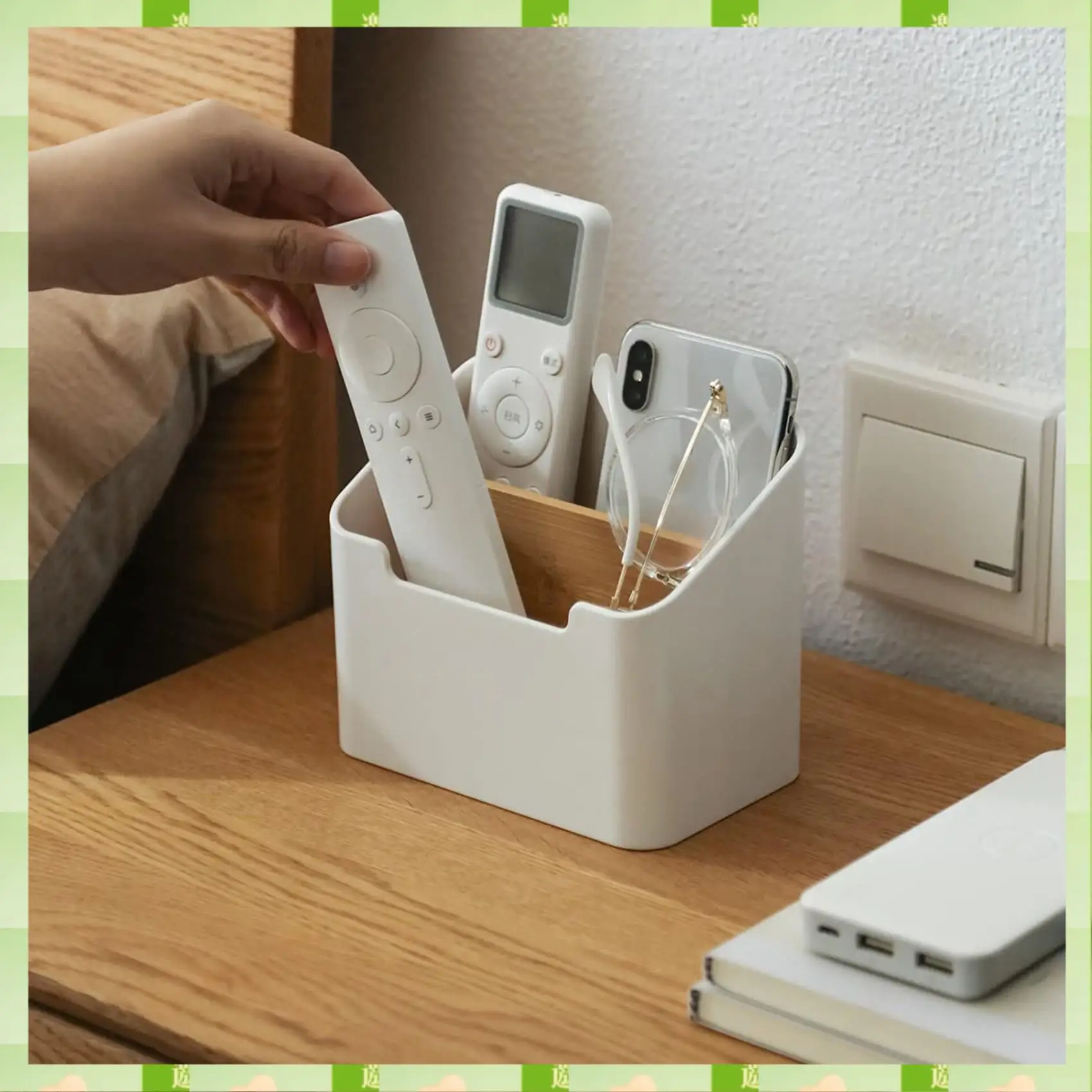 2025 Remote Control Holder Desk Storage Organizer Box Container For Desk, Office Supplies, Home,Remote Control Holder Desk Stora