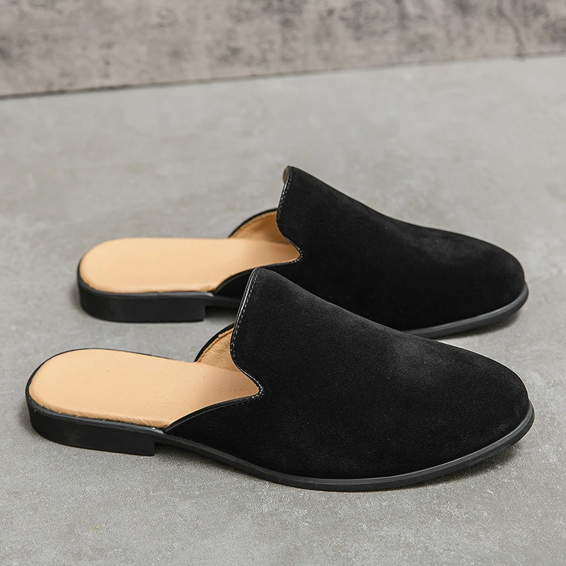 Hot Selling Men's Suede Shoes Europe America Soft Soled Comfortable Loafers Versatile Daily Men's Flat Shoes Free Delivery