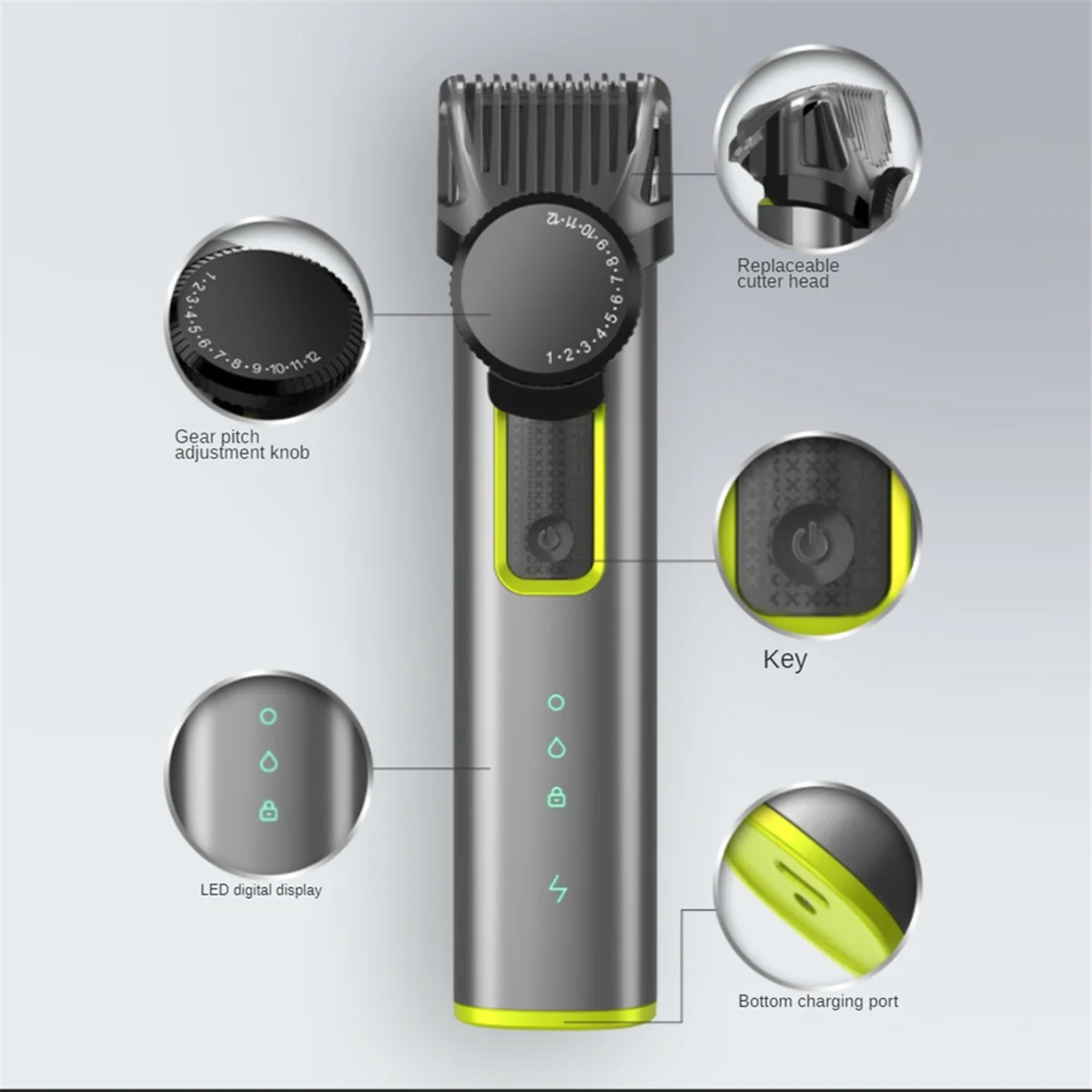 Cordless Rechargeable Hair Clipper & Trimmer Beard Trimmer for Men Adjustable Beard Trimmer with 4 Limit Combs image 2