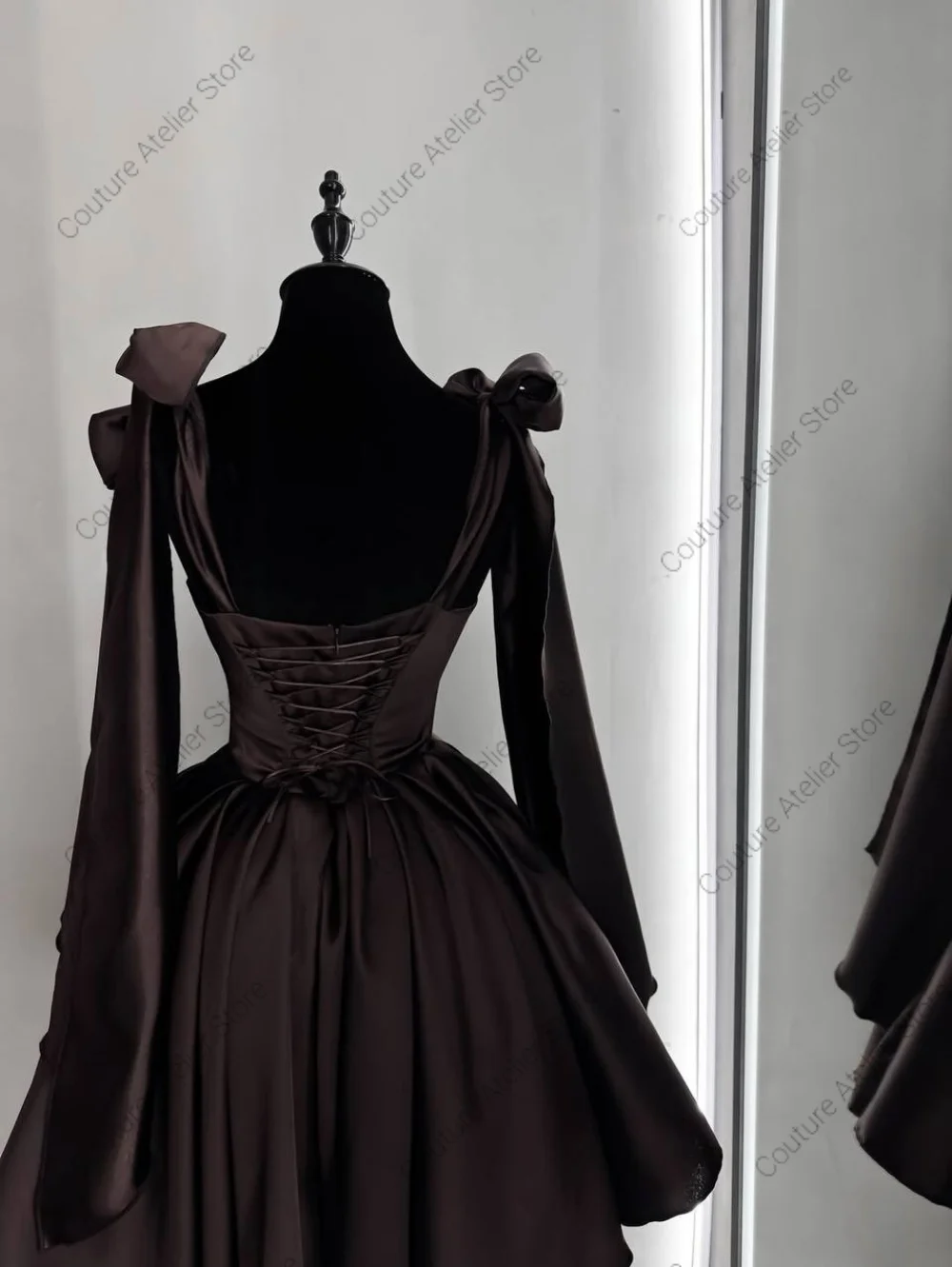 

Chocolate Brown Prom Dresses Bodycon Strapless Above Knee Robes De Soirée Glamorous Ruffled Birthday Party Gown Customized