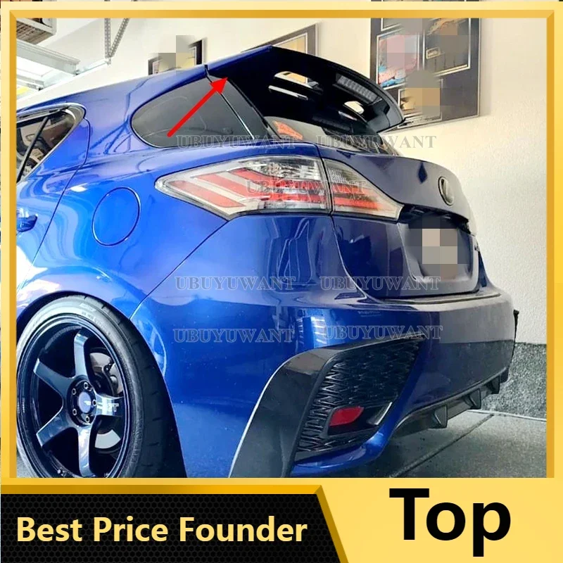 CARBON FIBER Rear Roof Lip Spoiler For Lexus CT200h 2011 2012 2013-2021 Car Rear Trunk Wing Roof Rear Wing Body Kit Accessories