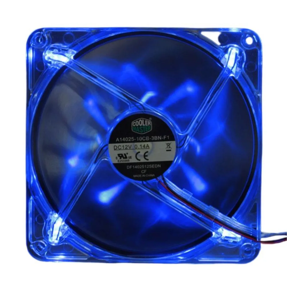 140mm LED cooling fan computer fan a14025-10cb-3bn-f1 14cm 12V 0.14a 1000RPM silence quiet LED luminous cooling fan