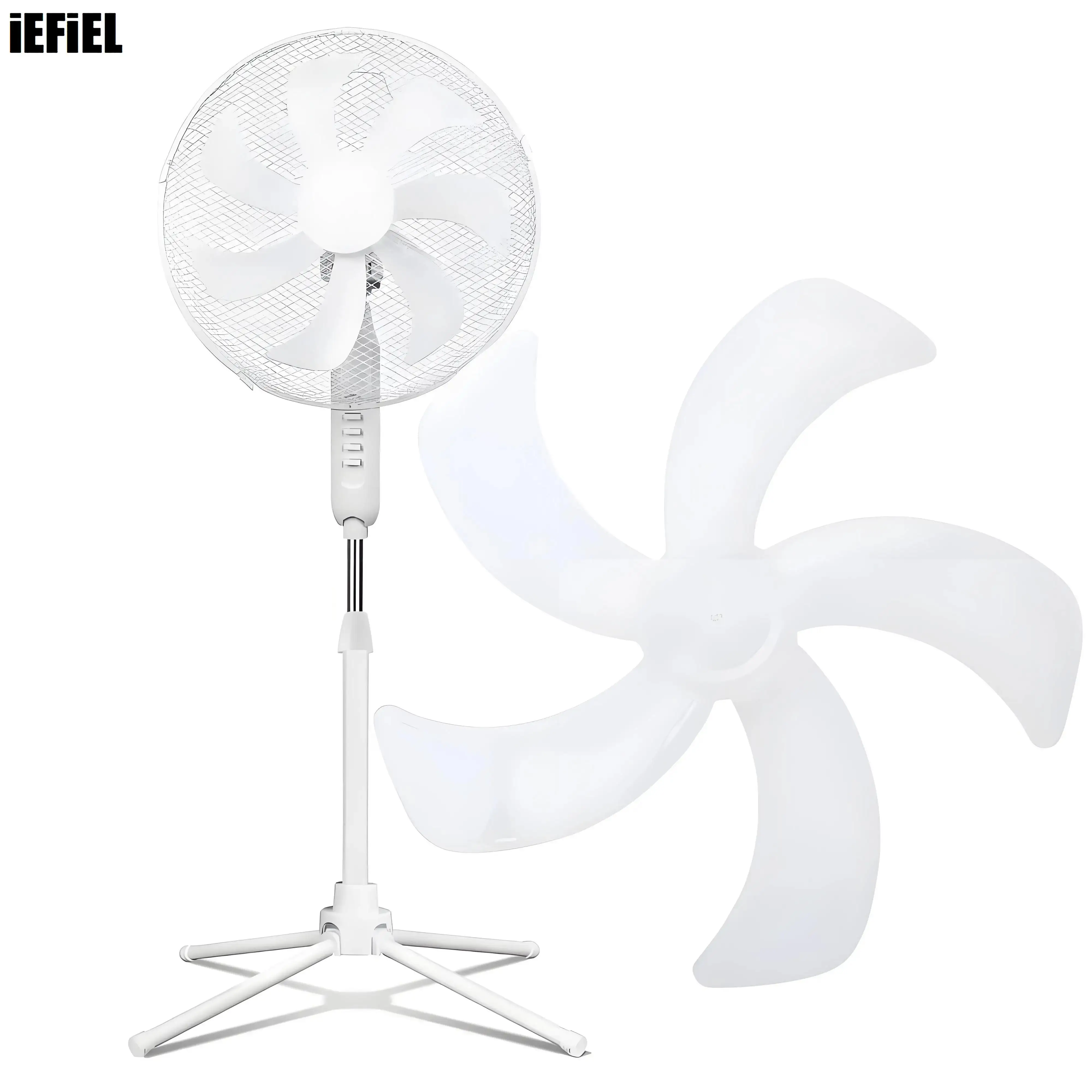 

16/18-дюймовая бесшумная лопасть вентилятора для дома, 4/5 листьев, пластиковый рабочий элемент с гайкой, общая подставка/настольный вентилятор, аксессуары для вентиляции