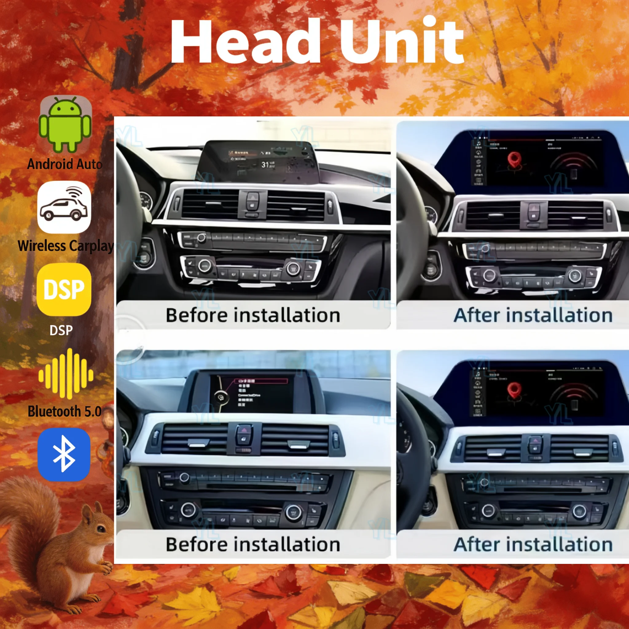NEW 10.25inch For BMW 3 4 Series GT F30-F36 2013 - 2018 Android 15 Car Blade Screen Multimedia Video GPS Radio CarPlay Head Unit