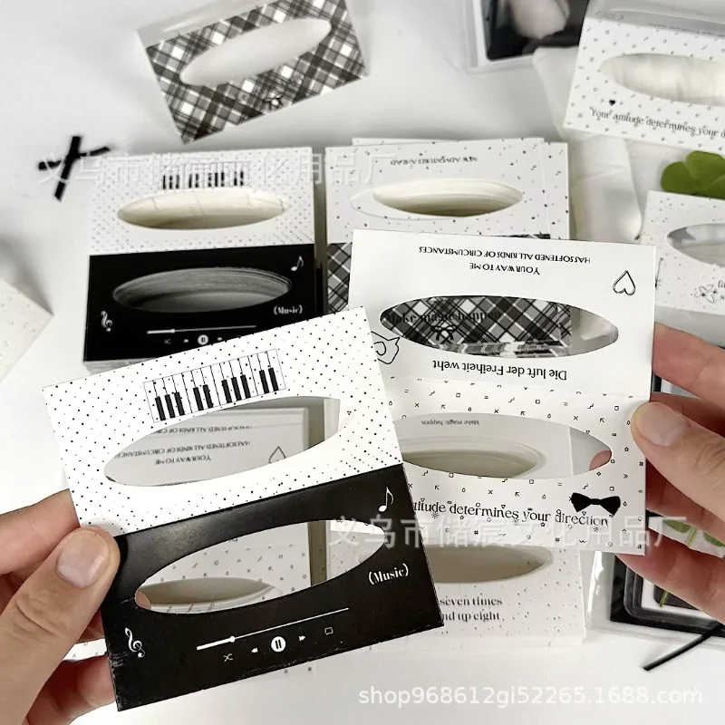 10-шт-компл-эстетический-черный-белый-вырез-держатель-для-открыток-набор-поздравительных-открыток-в-стиле-ins-мини-подарочная-упаковка-«сделай-сам»-со-складным-дизайном