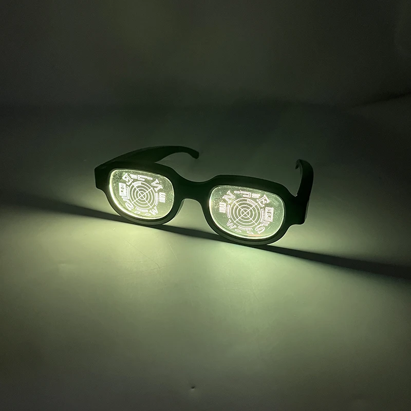 LED 코난 빛나는 안경, 형광 파티, 할로윈, 크리스마스 코스프레, 코난 퍼포먼스 소품, 빛나는 7 색 안경
