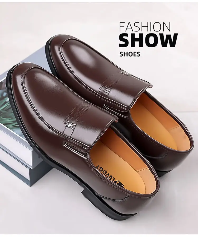 2026 Herren Casual Kunstleder Slipper mit Weicher Sohle, Business Casual Bequeme Büroschuhe, Gehschuhe – Detail 8