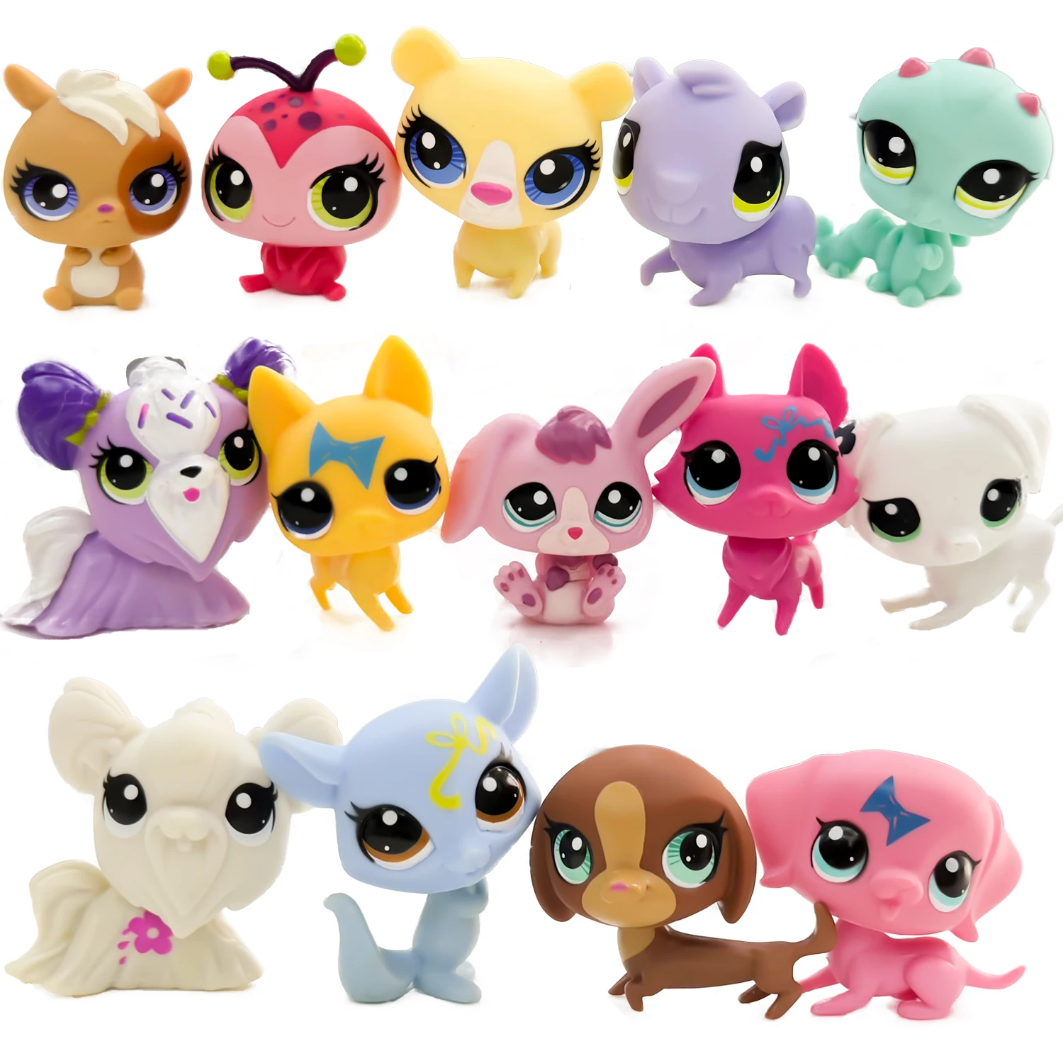 Pet LPS Dogs Cuat Anime Figuras de acción Juguetes Bono de Pascua Juguete 1 pieza como su elección