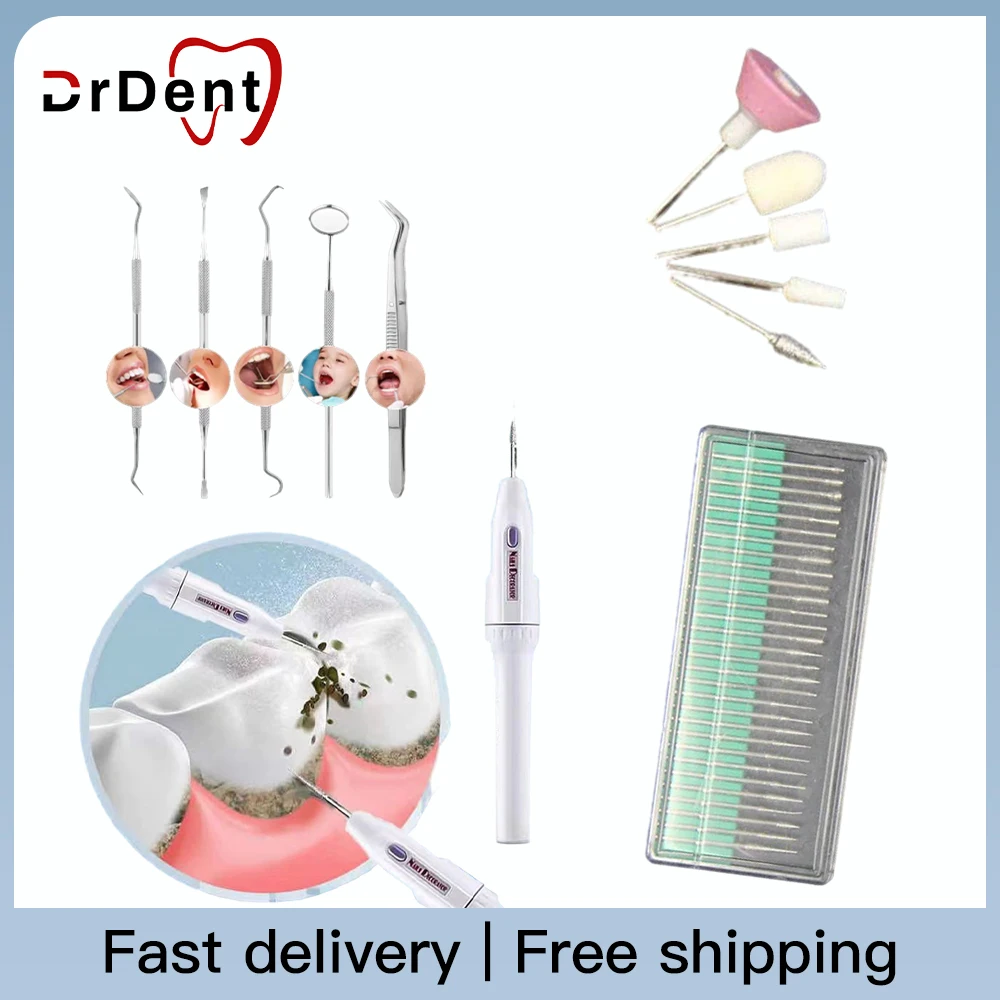 

Dental 5 in 1 kit Odontology Teeth Polisher Cleaner Whitening Electric Calculus Tartar Stain Plaque Remover Polishing Machine