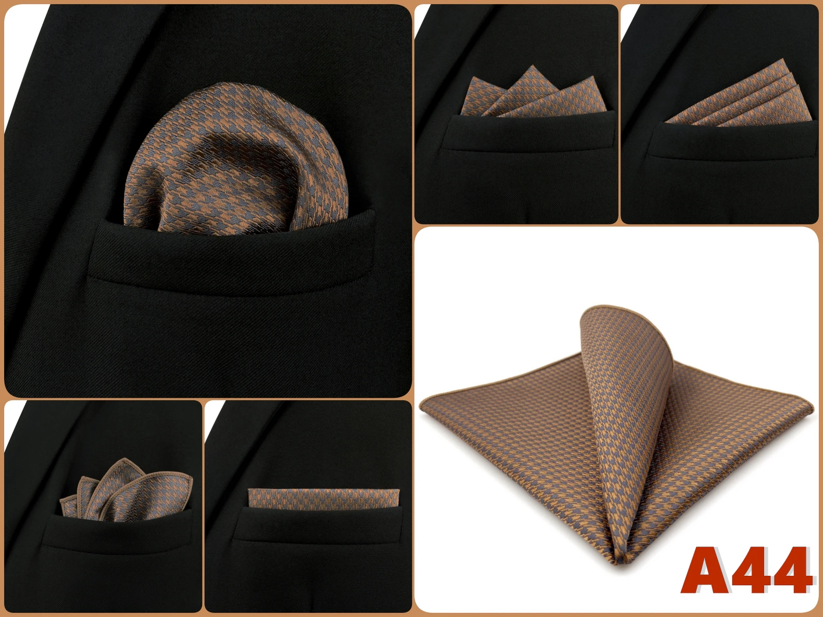 Luxury Mens Pocket Square Handkerchief Multiple Designs Classic Suit Hanky Large Striped Gentlemen Wedding Party Gift for Men