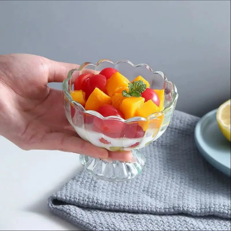 ~Durable Acrylic Clear Ice Cream Dessert Cups 230/240ML Transparent Red Wine Goblet Small Yogurt Pudding Cup Party Supplies