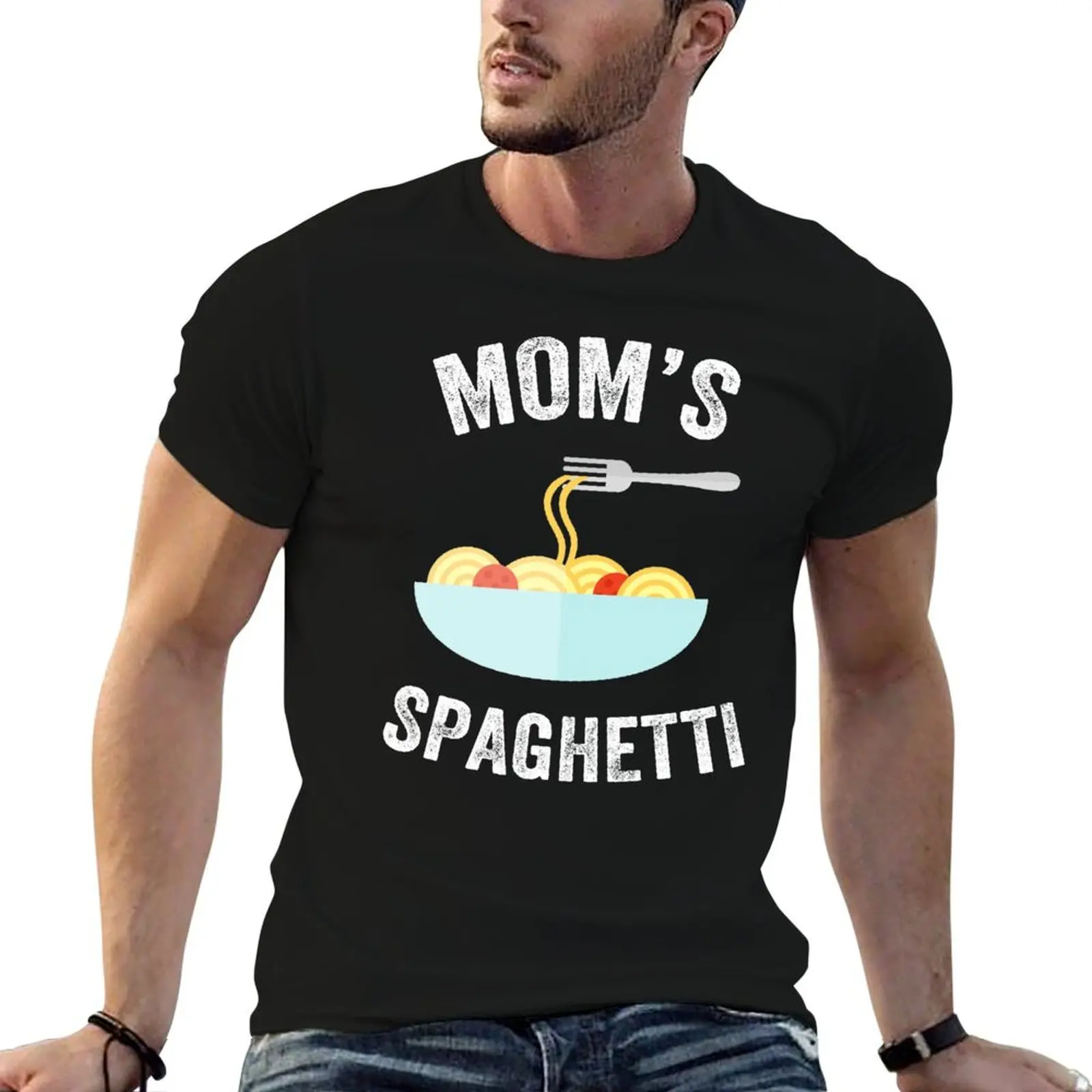 

Mom's Spaghetti - Italian mom T-Shirt men t shirt cotton 100% t shirt man casual T-Shirt
