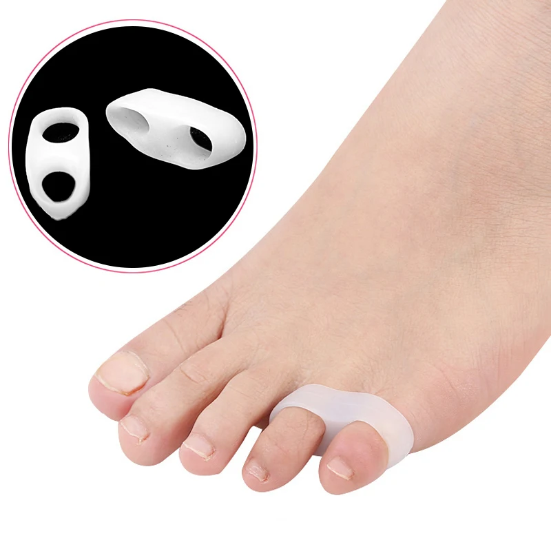 1/2Pair Silicone Toes Separator Gel Hallux Valgus Straightener Toe Separator Pedicure Foot Fingers Protector  Foot Care Tools