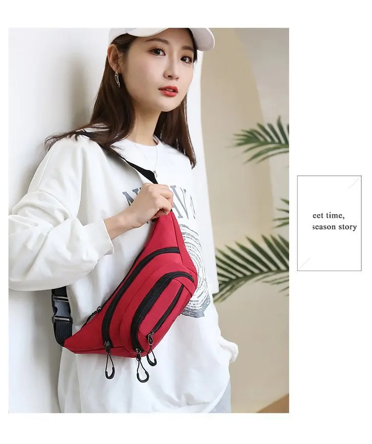 Borsa a tracolla singola da corsa, sportiva, fitness, a tracolla, per il tempo libero, moda, portaoggetti per cellulare, marsupio di grande capacità