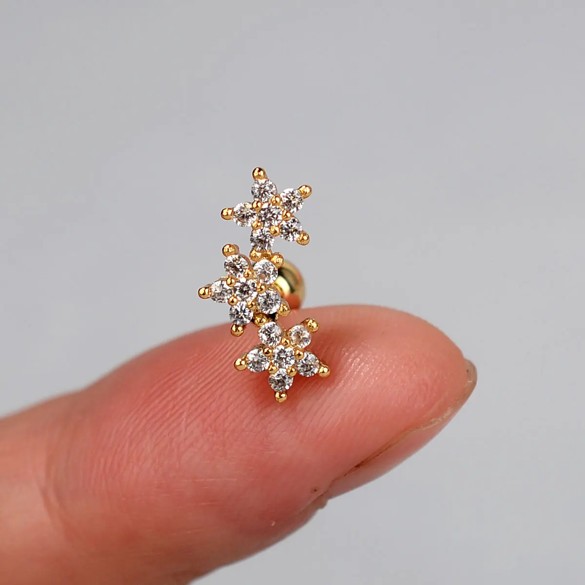 1pc Kristall cz Tragus Helix Piercing Ohr stecker Ohrring für Frauen Turm lappen Knorpel Schmetterling Blatt Blume Ohr Percing edlen Schmuck – Detail 14