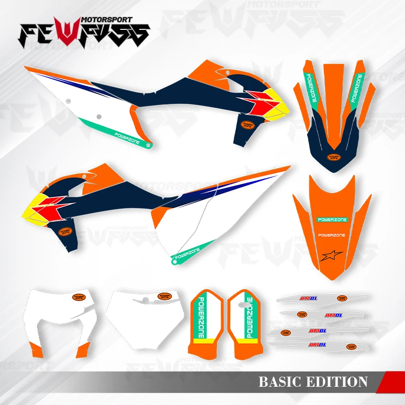 

Fewfuss Graphics Decals Stickers Motorcycle Background Custom For KTM SX SXF XC XCF 2019-2022 EXC EXCF XCW 2020-2023 006
