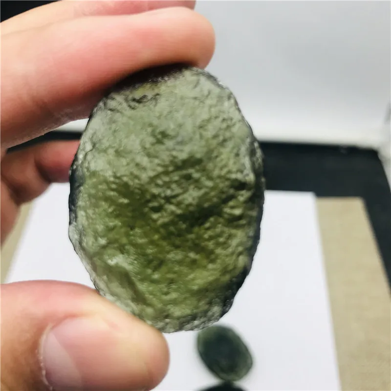 1PC raw natural green Moldavite Rough Stone Czech Meteorite Crystal Energy gemstone for gifts