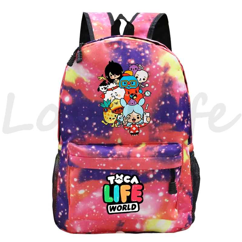 New Toca Life World Schoolbag Cute Cartoon School Bags Boys Girls Daily Bookbag Simple Kawaii Backpack for Mochlia