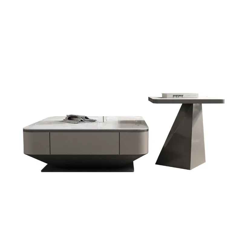 Italian minimalist small apartment living room model coffee table side table modern economical h