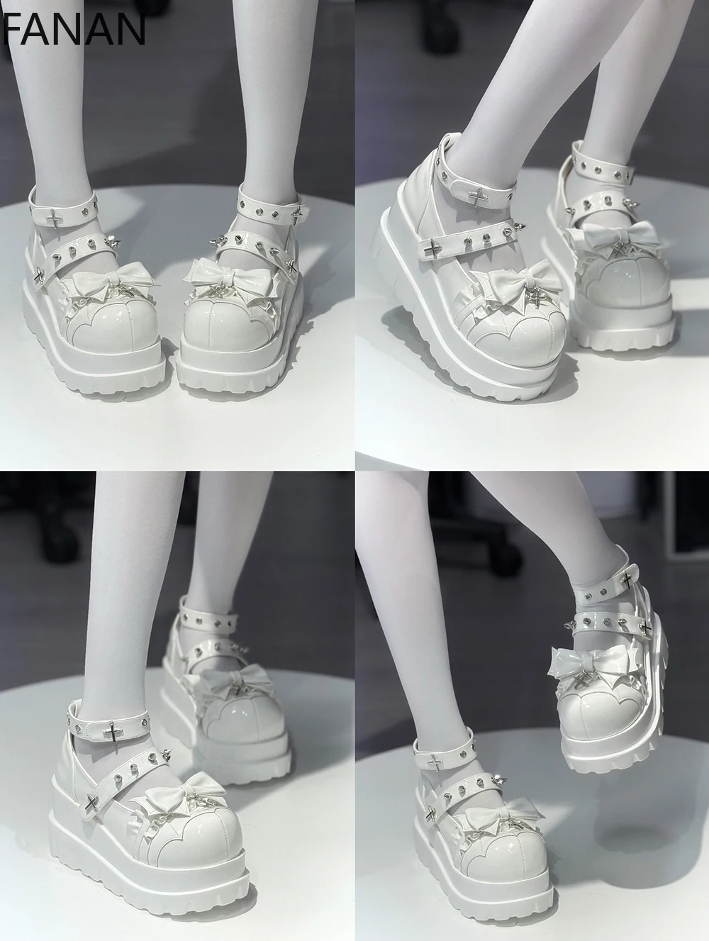 2025 Original Design Punk High Heel Pumps Platform Shoes Y2k Subculture Student Single Shoes Women Black Jk Lightweight Flats