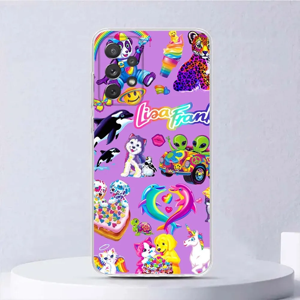 L-Lisa Frank Art Phone Case For Samsung Galaxy,A31,A33,A52,A13,A02,A53,A50,A73,A72,A40,A20,A23,A54,A14,A34 Transparent Cover image 6