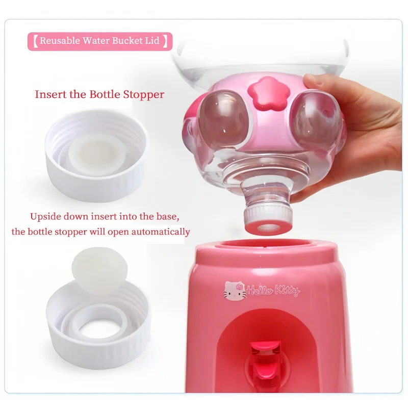 Sanrio Hello Kitty 2L Mini Water Dispenser Cute Kawaii Portable Safe Desktop Water Dispenser for Home Office view 2