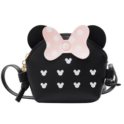 Cute Princess Girl Coin Purse Crossbody Bags Children Wallet Coin Box Bag Cartoon Bow Kids Money Bag Bowknot Shoulder Bag