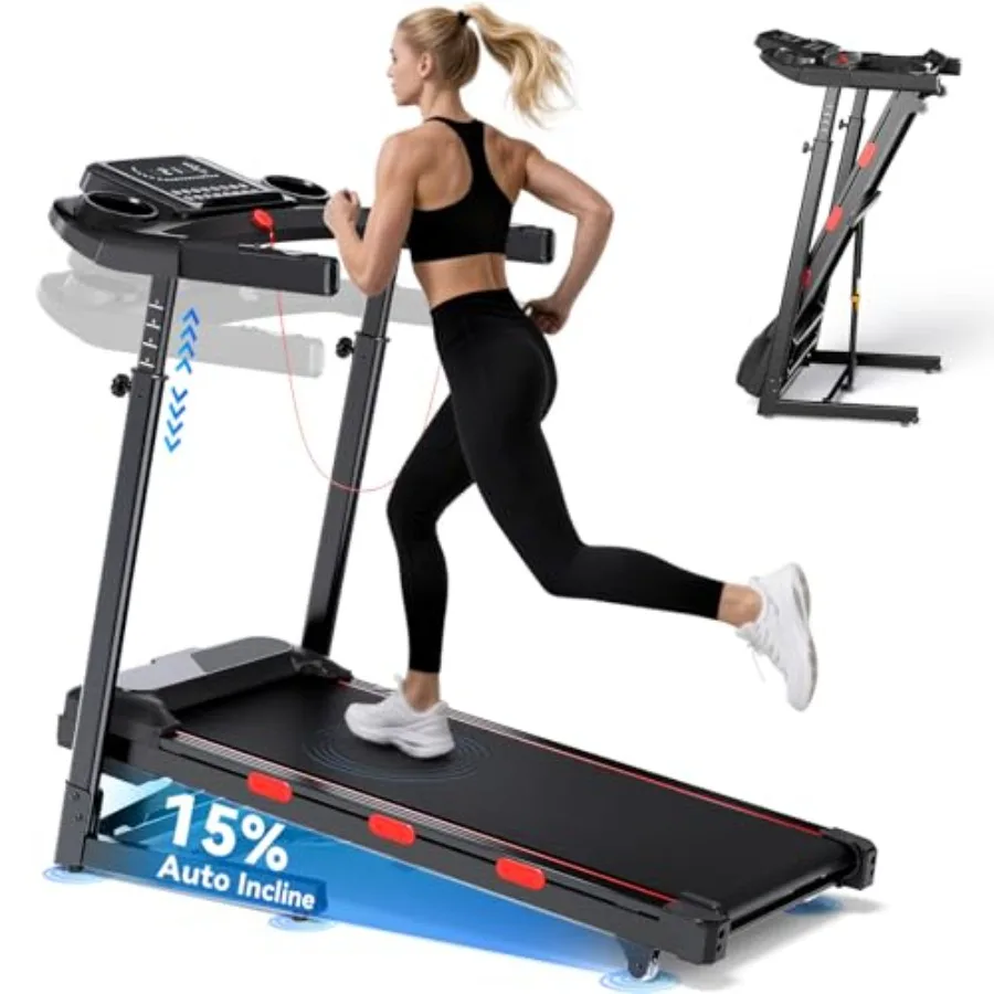 

8.7MPH Incline Treadmill for Running and Walking 3.5HP Quiet BLDC Treadmills for Home with Double Deck Technology 350 lbs Weigh