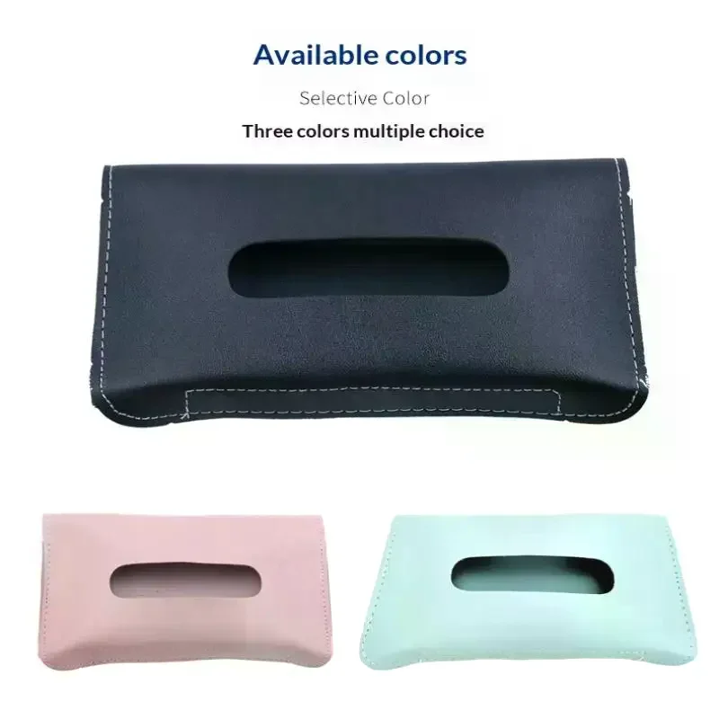 1Pc Car Tissue Box Towel Mask Holder Car Sun Visor Tissue Box Holder Auto Interior Storage Decoration