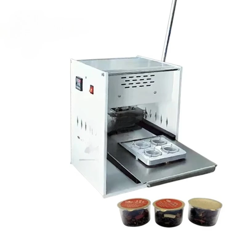 Máquina Manual de sellado de vasos líquidos, vinagre, salsa de soja, miel, yogur, papel de aluminio, taza pequeña de plástico